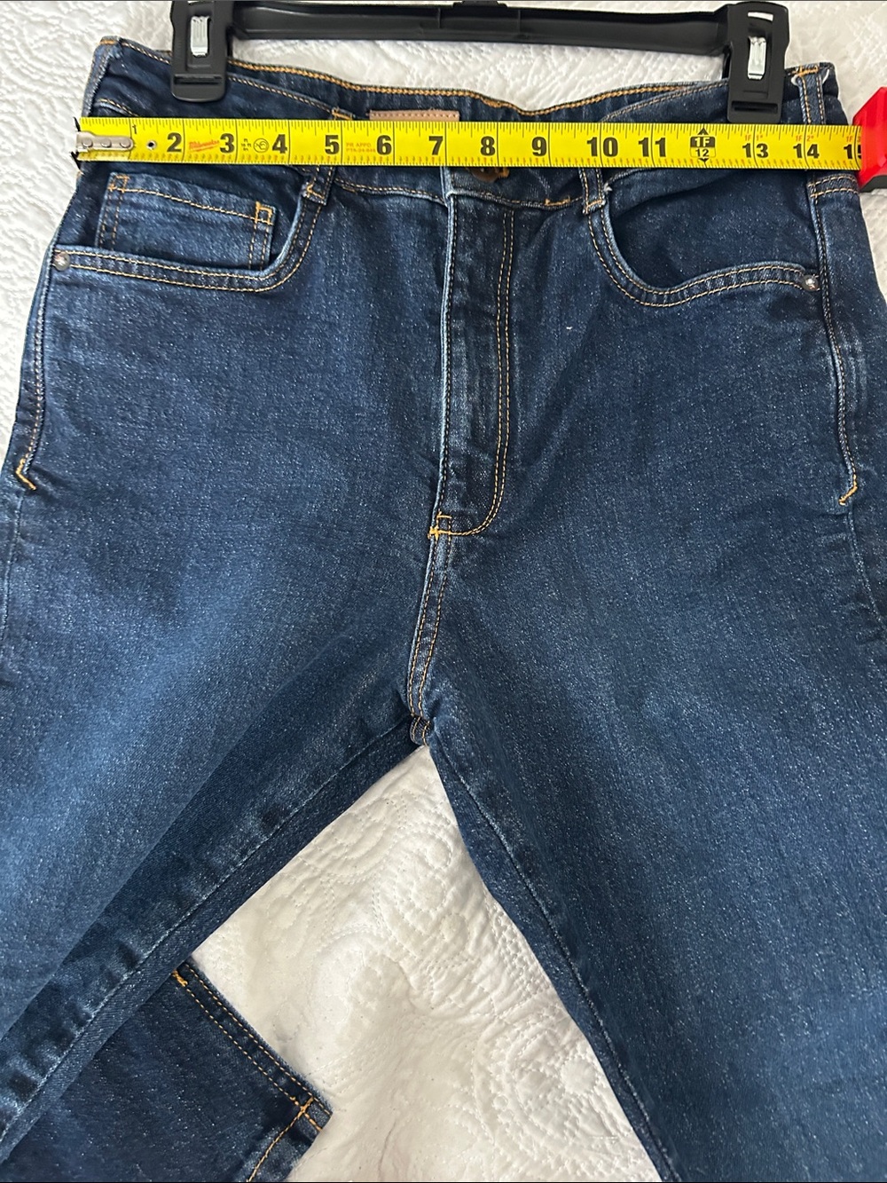 Pilcro Dark Blue Straight-Leg Jeans - Picture 11 of 13